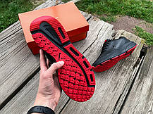 Чоловічі шкіряні кросівки Nike Zoom Winflo 8.0 Black Red чорні з червоним водонепроникні, фото 6