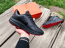 Чоловічі шкіряні кросівки Nike Zoom Winflo 8.0 Black Red чорні з червоним водонепроникні, фото 4