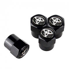 Ковпачки на ніпель для Toyota Alitek Short Black Тойота, 4 шт.