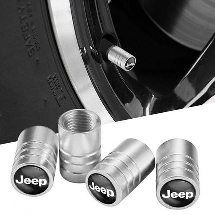 Ковпачки на ніпель для Jeep Alitek Long Silver Джип (4 шт), фото 2
