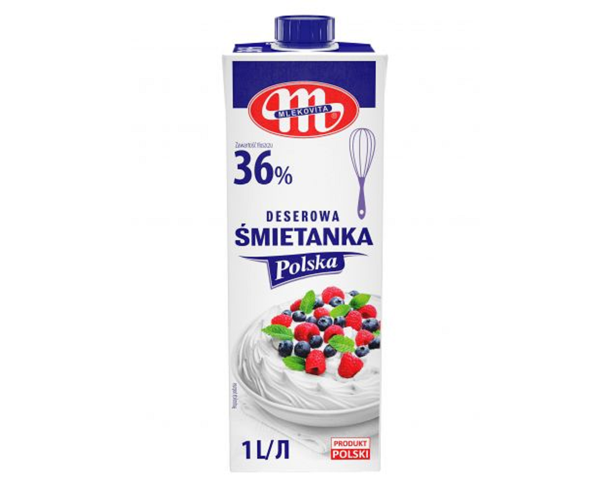 Сливки 36% Mlekovita Smietanka Polska, 1 L. (Польша), цена 187 грн ...