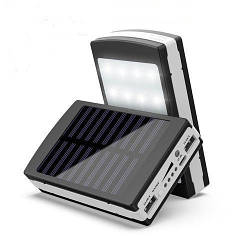 Універсальний акумулятор Power Bank SOLAR 15000 mAh із сонячною панеллю та LED лампою
