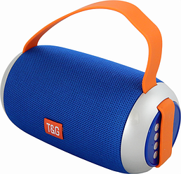 Бездротова Портативна bluetooth стереоколонка T&G TG112 Синя (112 Blue)