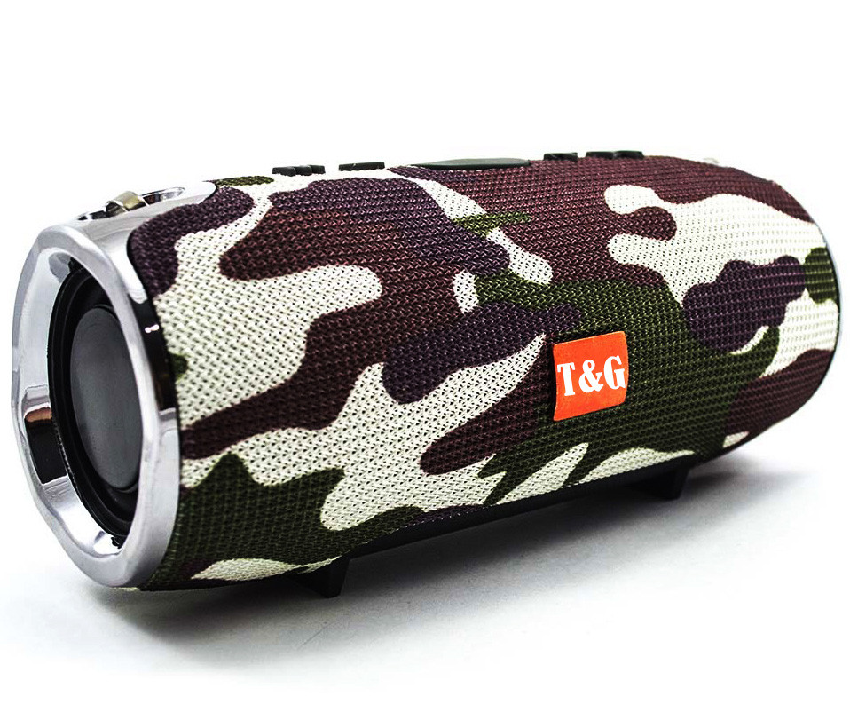 Портативна бездротова Bluetooth стереоколонка T&amp;G Xtreme 12 Камуфляж (Xtreme 12 Como), фото 1
