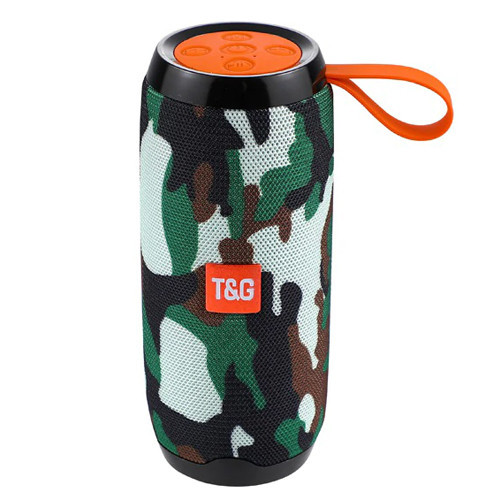 Портативна бездротова Bluetooth стереоколонка T&amp;G 106 c USB і MicroSD Камуфляж, фото 1