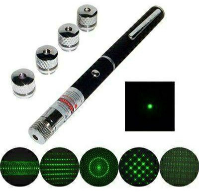 Лазерна указка Лазер Green Laser Pointer + 5 насадок Зелений лазер у формі ручки