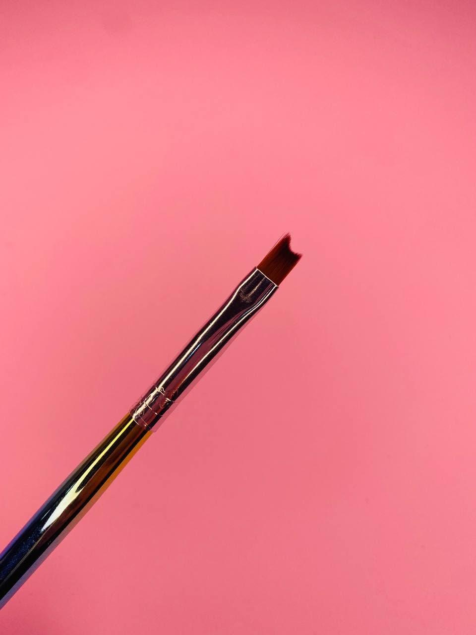 Пензель для французького манікюру, металева ручка хамелеон