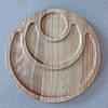 Дошка для подачі страв кругла на 3 секції з ясеня, фото 3