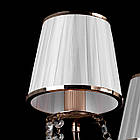 Класична люстра на 5 ламп з тканинними абажурами золото SM-P14-7291/5/FGD, фото 5