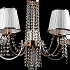 Класична люстра на 5 ламп з тканинними абажурами золото SM-P14-7291/5/FGD, фото 6