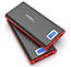 УМБ портативне зарядне Pineng PN-920 Power Bank 4000 mah з Lcd дисплеєм Чорне (920 Black), фото 5