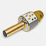 Бездротовий мікрофон для караоке Wester WS-858 портативна колонка Золотий (858 Gold), фото 4