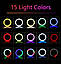 Кольорова LED світлодіодна лампа RGB Ring Light 20 см, фото 2