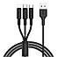 USB Кабель Hoco X25 Soarer 3 in1 Lightning / MicroUSB / Type-C Black 1m, фото 3