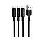 USB Кабель Hoco X25 Soarer 3 in1 Lightning / MicroUSB / Type-C Black 1m, фото 5