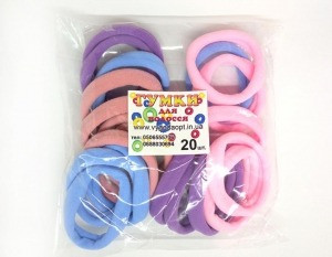 Дитяча гумка для волосся велика набір 20 шт., фото 1