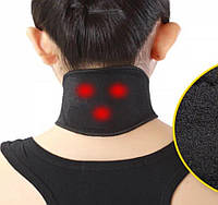 Турмалиновый шейный бандаж с магнитами Self heating neck guard band Воротник для шеи