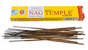 Golden Nag Храм (Храм)(Vijayshree)(12 шт/уп)(15 гр.) масала пахощі