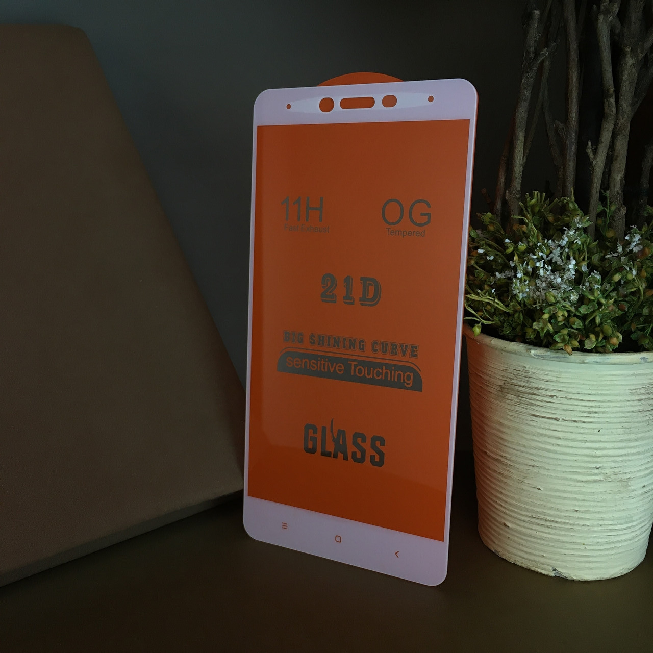 Захисне скло для Xiaomi Redmi Note 4 21D Біле. Захисне скло на Xiaomi
