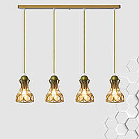 Подвесная люстра на 4-лампы RINGS-4 E27 золото