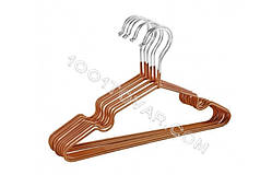 Набір вішалок (тремпель, плечики) для одягу металеві в силіконовому покритті 40,5х19х0,03 см ., 10 шт.