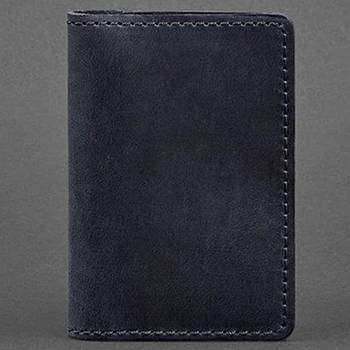 Шкіряний кард-кейс 6.0 (синій)