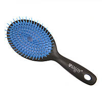 Щетка для волос массажная продуваемая овальная большая (10 рядов) Salon Professional 8H60 Blue