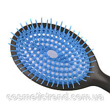 Щітка для волосся масажна продувна овальна середня Salon Professional 8H61 Blue, фото 4