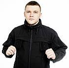 🔥 Куртка Soft Shell "PATROL" - Чорна (непромокаємий куртка, тактична, поліцейська), фото 5