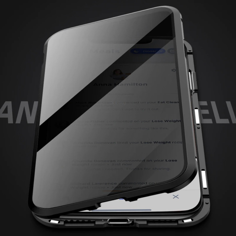 Магнітний чохол зі склом шпигуном для iPhone 11 Pro