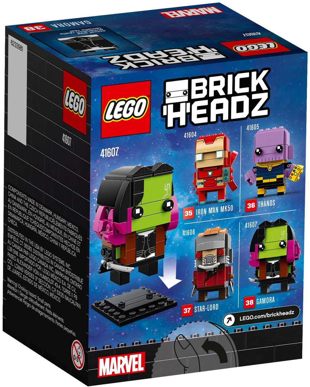Лего LEGO Brickheadz 41607 Гамора Gamora, фото 1