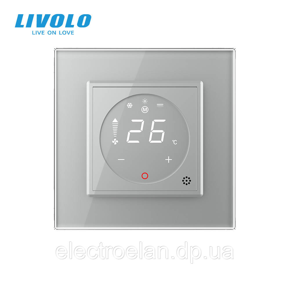 Пульт управления кондиционером серый Livolo (VL-C7-FCA-2IPS72) - фото 3 - id-p1483579979