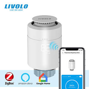 Розумна бездротова термоголовка для радіатора ZigBee Livolo