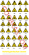 Знак безпеки Засторога оптичне випромінювання ДСТУ EN ISO 7010: 2019 (метал, пластик, плівка), фото 2