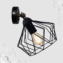 Світильник поворотний на 1-лампу CARAVAN/LS E27 чорний бра, настінно-стельовий