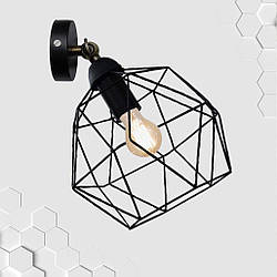 Світильник поворотний на 1-лампу ANTHILL/LS E27 чорний бра, настінно-стельовий