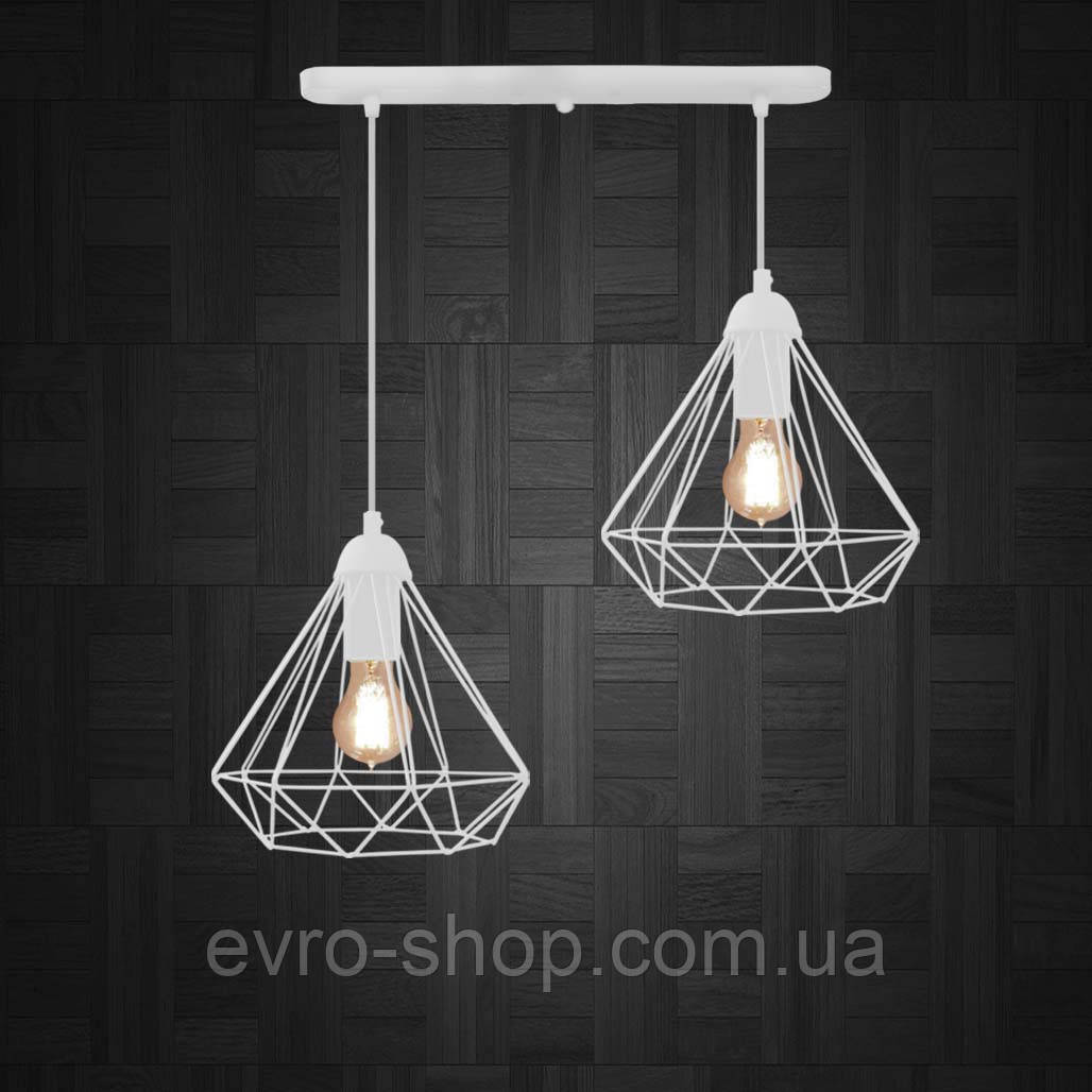 Підвісна люстра на 2-лампи DIAMOND-2 E27 чорний, фото 1