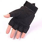 Тактичні рукавички з відкритими пальцями Зелені, розмір M / Рукавички без пальців, фото 4