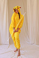 Пижама Кигуруми взрослое желтый пикачу покемон, Кигуруми для девушек Пикачу (1015 / 2010)