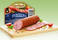 Ковбаса зі свинини (Ветчинно-рублена) Живецька Zywiecka Kielbasa Wedlin 600 г Польща