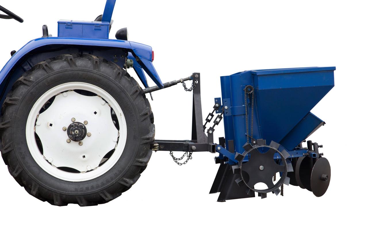 Катофелесажалка 2х-рядна до минитрактору(причіпний 3 точки) з бункером для добрив (КС15), фото 1