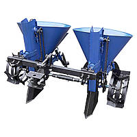 Картоплесаджалка 2р. ланцюгова до мототрактора + бункер для внесення добрив (регульоване міжряддя) (КС20)