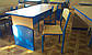 Стіл двомісний для дитини, який регулюється з ящиками. Меблі для дошкільнят, дитячого садка. Столи ЛДСП, фото 5
