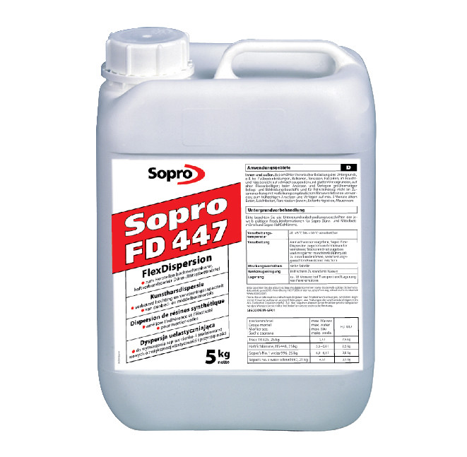 Sopro FD 447 – Пластифікатор і адгезійна емульсія для клейових розчинів Sopro, 5 кг.