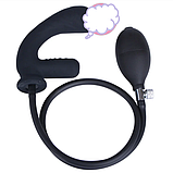 Надувний анальний розширювач із вібрацією, Анальне вібро корок із грушею, інтимні іграшки для сексу, фото 3