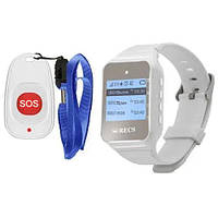 Система виклику для інваліда RECS №28 | кнопки виклику медсестри 1 шт + пейджер персоналу