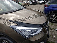 Дефлектор капота (мухобойка) Hyundai Santa Fe 2012-2017 (Autoclover D543)