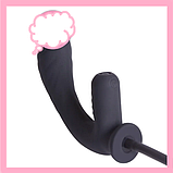 Надувний анальний розширювач із вібрацією, Анальне вібро корок із грушею, інтимні іграшки для сексу, фото 2