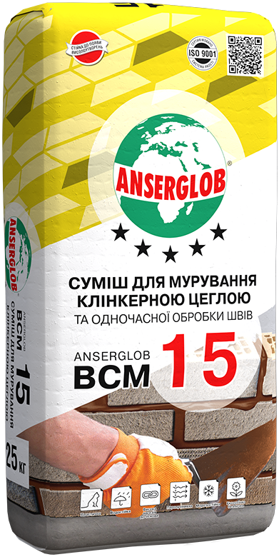 Клей для клінкерної цегли ВСМ 15