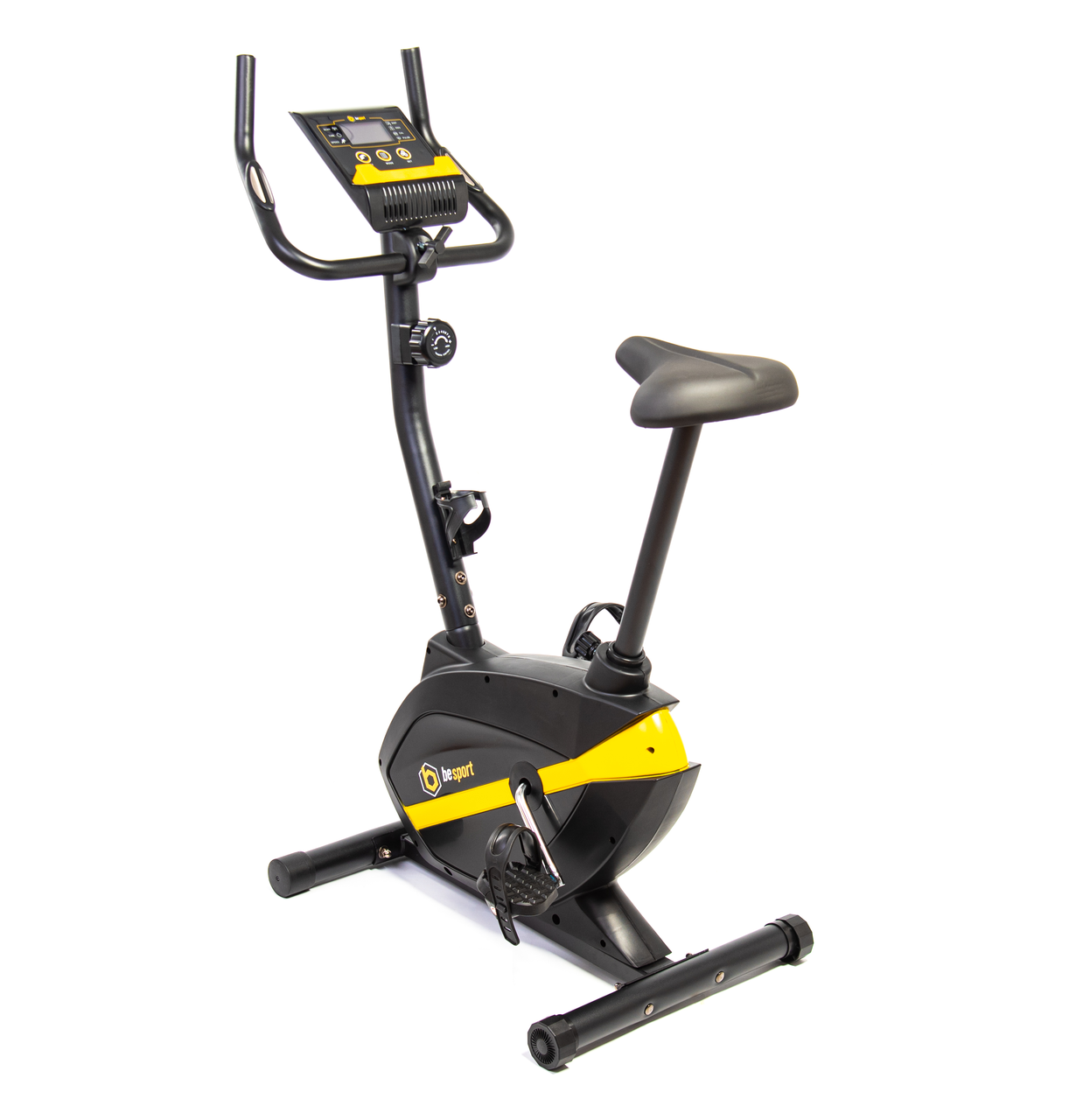 Велотренажер магнитный BeSport BS-1006B GAINER Черно-желтый Для дома. До 124 кг. - фото 2 - id-p1483653307